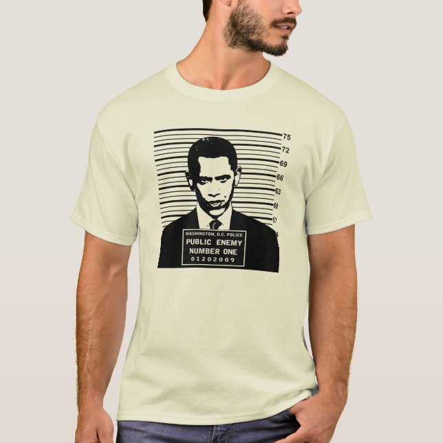 Camiseta Obama - inimigo público número um (Frente)