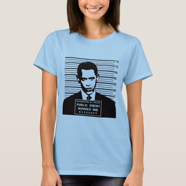 Camiseta Obama - inimigo público número um (Frente)