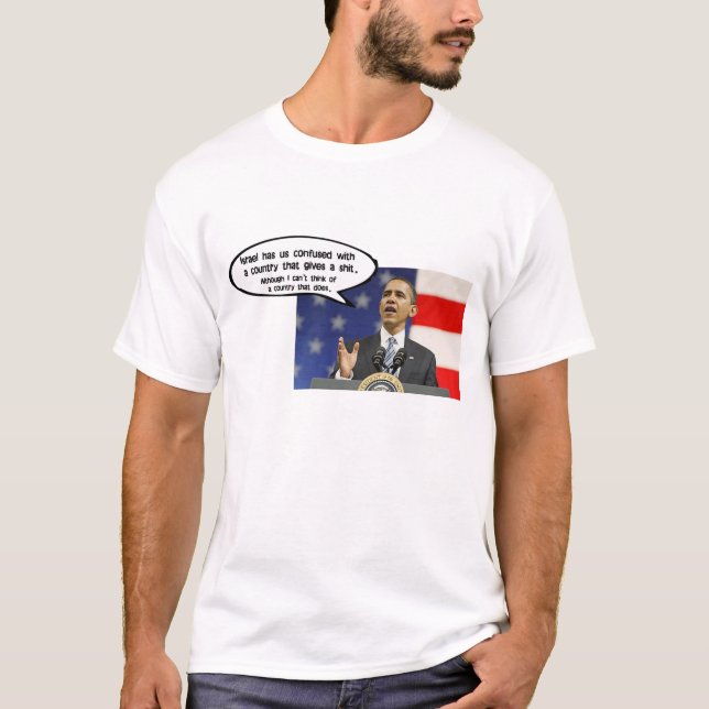 CAMISETA OBAMA: ISRAEL TEM AMÉRICA CONFUNDIDA (Frente)