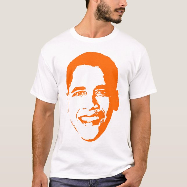 Camiseta Obama na laranja (Frente)
