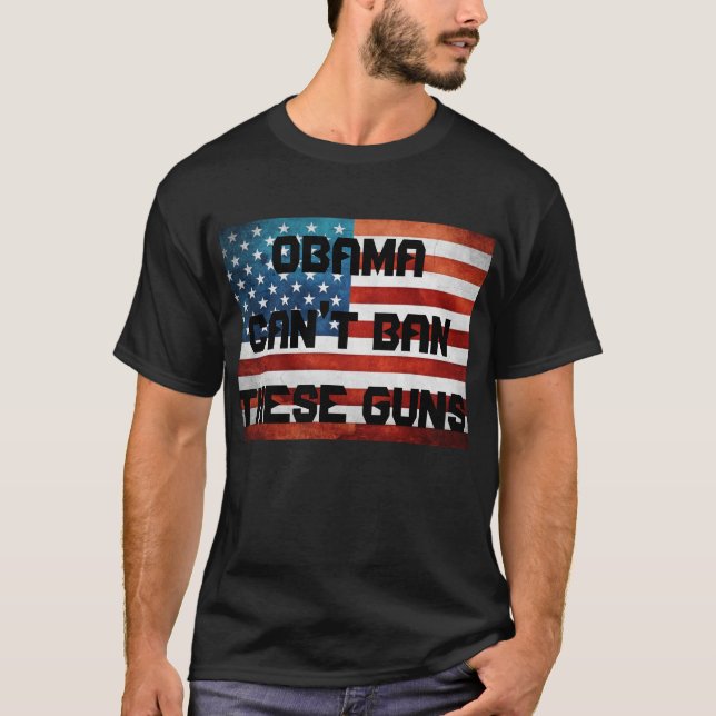 Camiseta Obama não pode proibir estas armas (Frente)