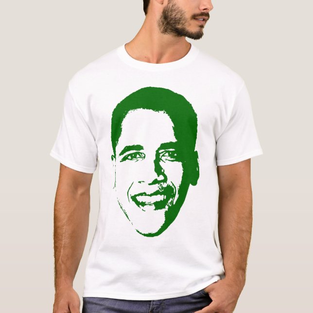 Camiseta Obama no verde (Frente)