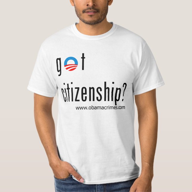 Camiseta Obama obteve a cidadania? (Frente)