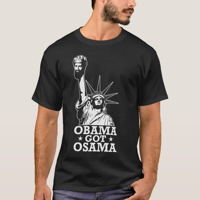 Camiseta obama obteve o osama (Frente)