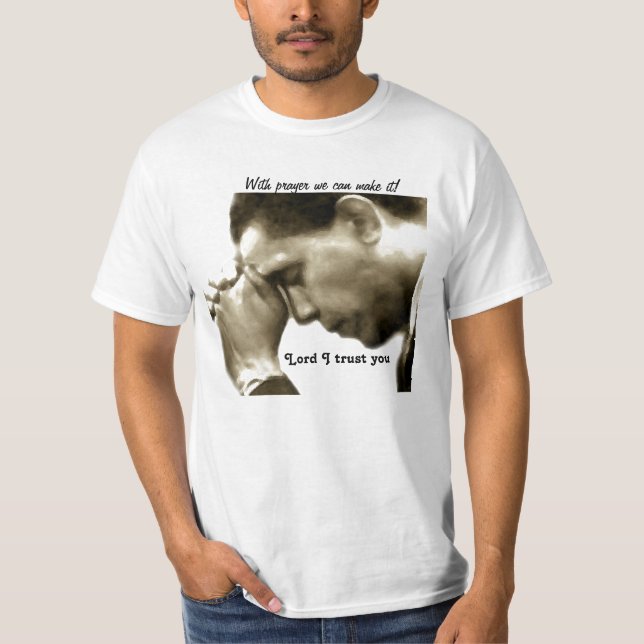 Camiseta Obama, Oração muda as coisas. (Frente)