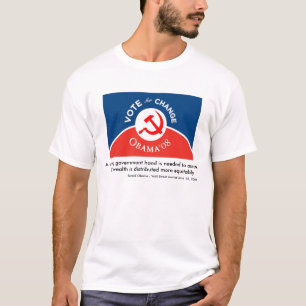 Camiseta Obama para a mudança - homens