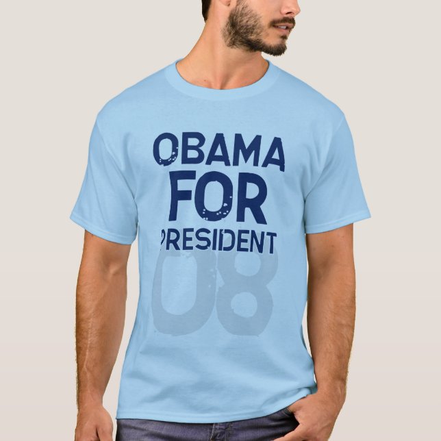 Camiseta Obama para o presidente 08 (Frente)