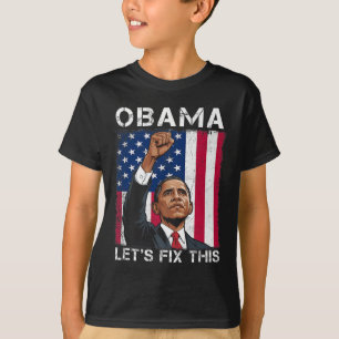 Camiseta Obama Para O Presidente 2028 Flag Americano Obama