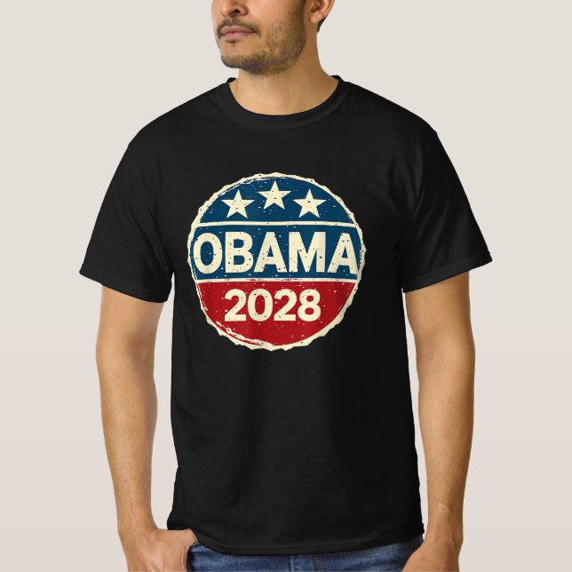 Camiseta Obama Para O Presidente 2028 Obama 2028 (Frente)