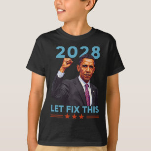 Camiseta Obama Para O Presidente 2028 Obama 48.º Presidente