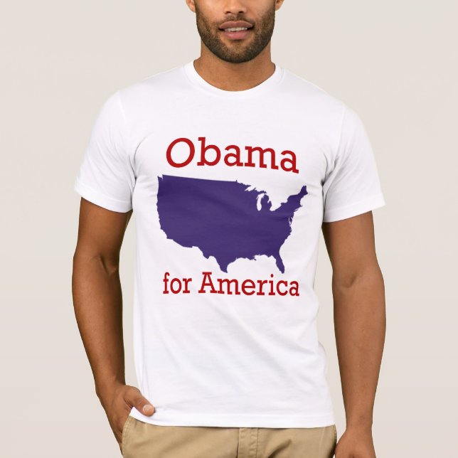 Camiseta Obama para o t-shirt de América (Frente)