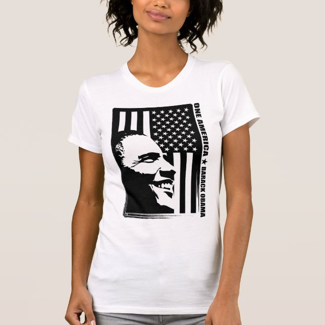 Camiseta Obama preto e branco (Frente)