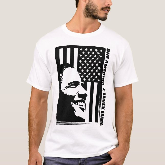 Camiseta Obama preto e branco (Frente)