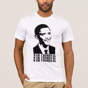 Camiseta obama preto e branco, CRIMINOSO de GUERRA, GUERRA