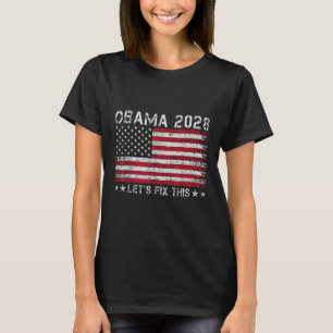 Camiseta Obama Retro Flag Vintage Us Patriotic 2028 Policy