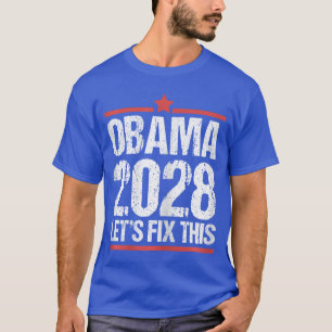 Camiseta Obama Retro Vintage Patriótico 2028 Proteção Polít