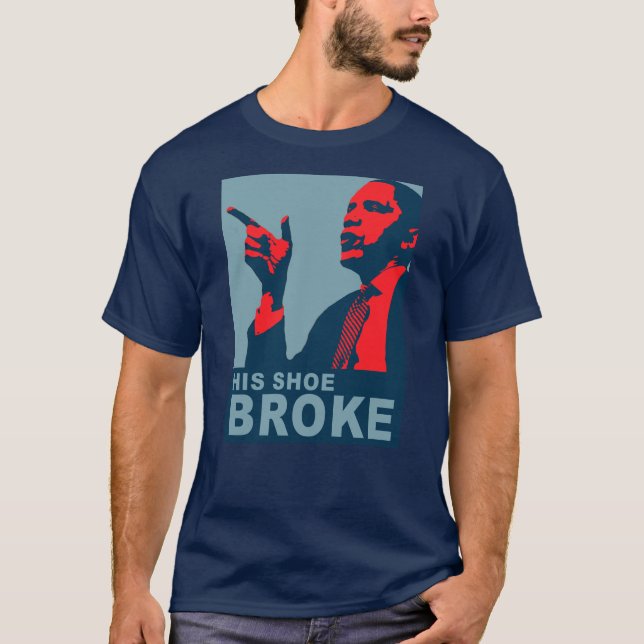 Camiseta Obama: Seu Calçado Quebrou (Frente)