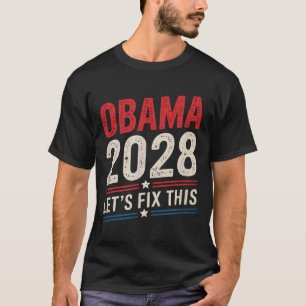 Camiseta Obama Vintage Retro Patriótico 2028 Prote Política