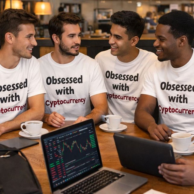 Camiseta Obcecado com criptomoeda (Criador carregado)