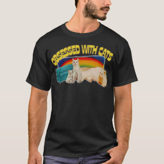 Camiseta Obcecado Com Gpresente De Gato De Gato De Estilo R