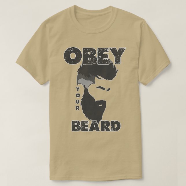 Camiseta Obedeça à Design da barba (Frente do Design)