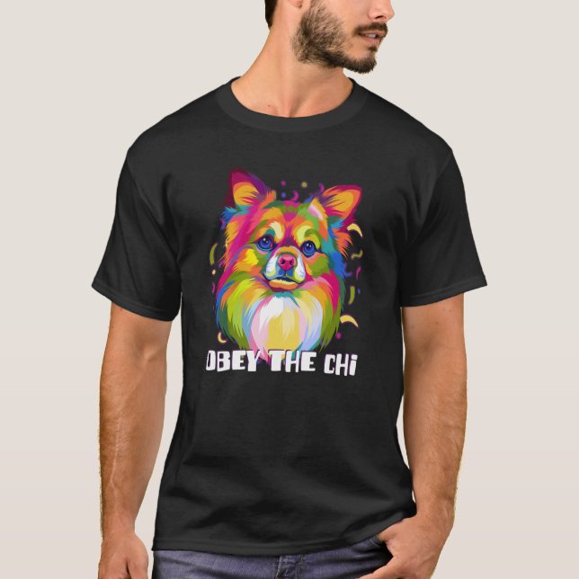 Camiseta Obedeça Chi Chihuahua Animal Pun Chiwawa Animal M (Frente)