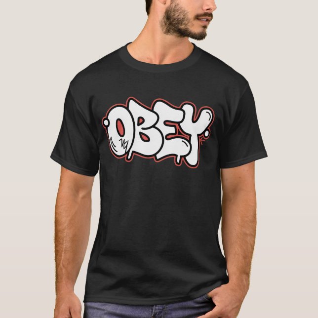 Camiseta Obedeça - Grafite (Frente)