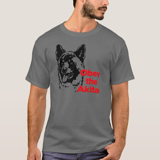 Camiseta Obedeça o Akita (Frente)