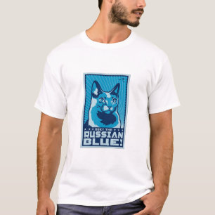 Camiseta Obedeça o azul do russo