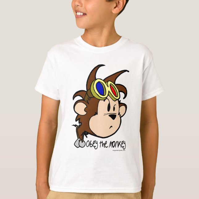 Camiseta obedeça o macaco (Frente)