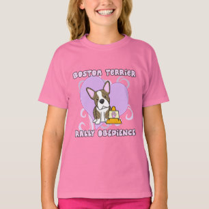 Camiseta Obediência rajado da reunião de Kawaii Boston