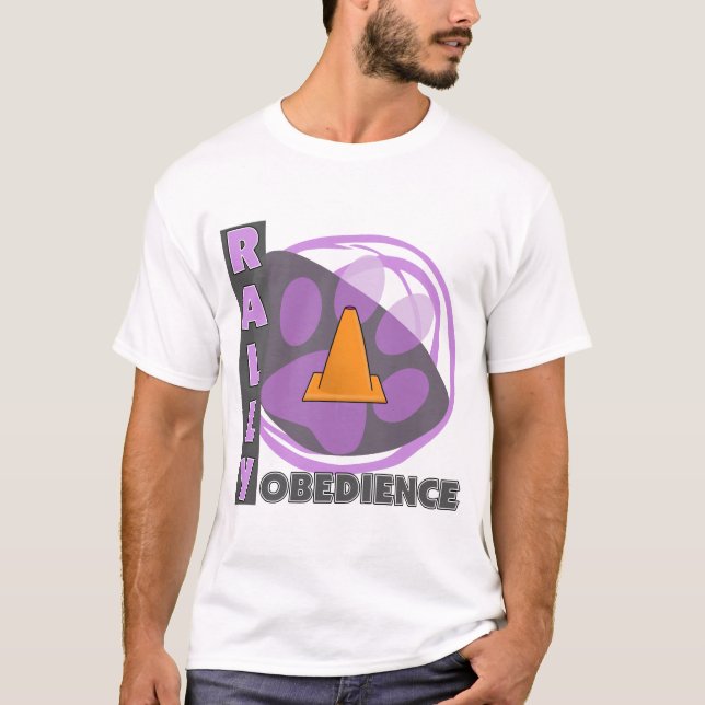 Camiseta Obediência roxa legal da reunião (Frente)
