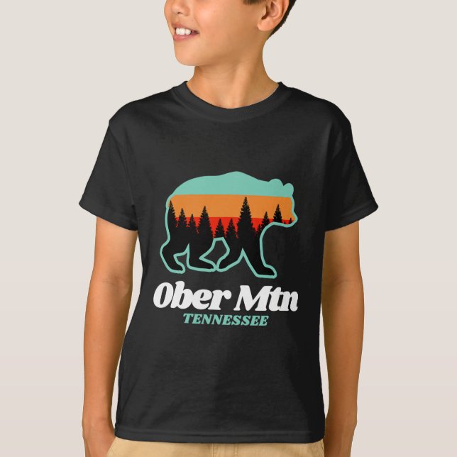 Camiseta Ober Mountain Tennessee Skiing Snowboarding Bear  (Frente)