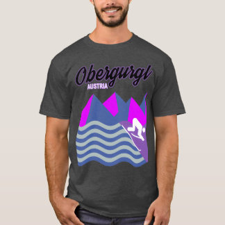 Camiseta Obergurgl Áustria Ski Resort Snowboard Snowboardin