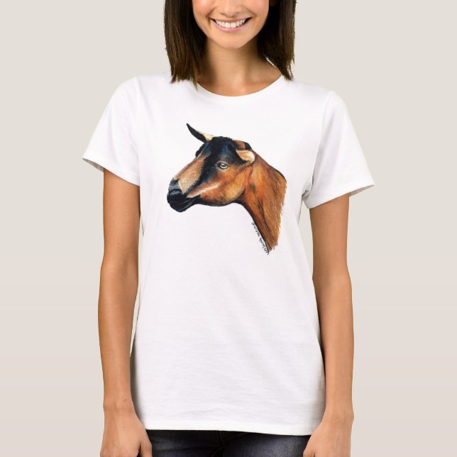 Camiseta Oberhasli Goat Art Shirt (Frente)