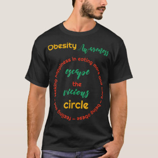 Camiseta Obesidade Sensibilização para o Mundo Anti-Adiposi