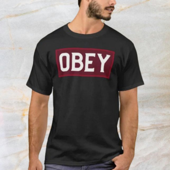 Camiseta OBEY Bold Red Box Typography Shirt (Criador carregado)