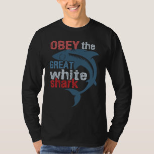 Camiseta Obey Excelente Tubarões-do-mar-branco tubarões-do-
