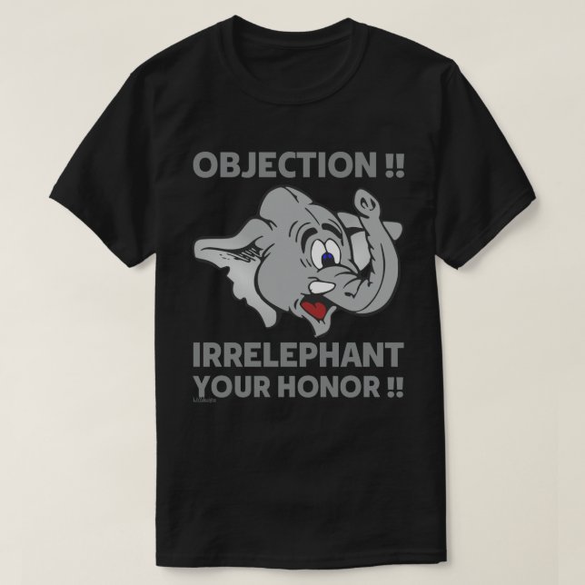 CAMISETA OBJEÇÃO! IRRELEPHANTE SUA HONRA! (Frente do Design)