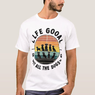 Camiseta Objetivo de Vida Acariciar Todos os Cachorros Cópi