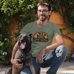 Camiseta Objetivo de Vida Retro Fofocar Todos os Cães Cacho