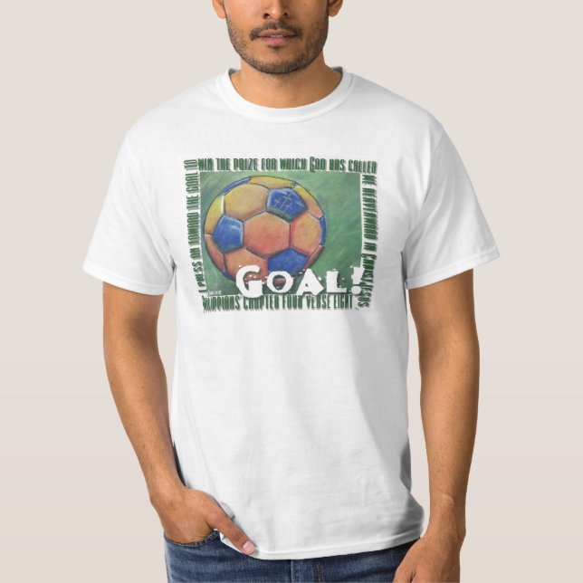 Camiseta Objetivo! T-shirt do futebol (Frente)