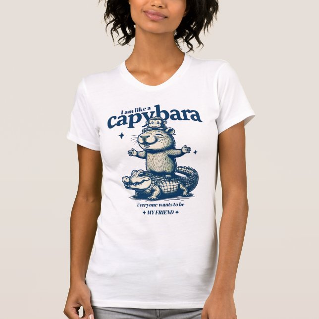 Camiseta Objetivos da Amizade Capybara (Frente)