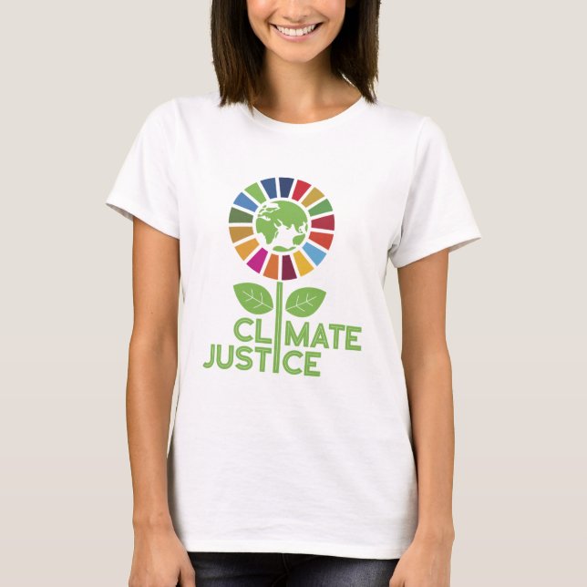 Camiseta Objetivos Globais da ONU para a Justiça do Clima 2 (Frente)
