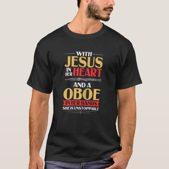 Camiseta Oboe Instrumento Music Player Lesson Obois (Frente)