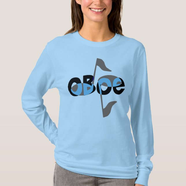 Camiseta Oboe Music Notes (Frente)