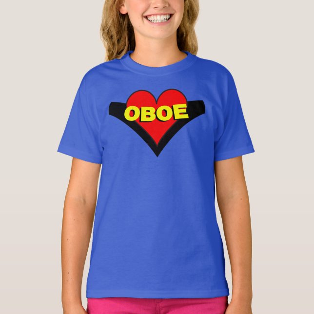 Camiseta Oboe Over Heart (Frente)