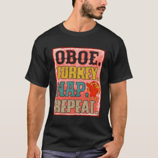 Camiseta Obot Turkey Nap Repete Instrução de Ação de Graças