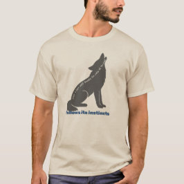 Camiseta obra de arte de lobo