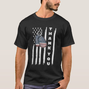 Camiseta Obrigado A Bandeira Dos Eua Pelo Dia Dos Veteranos